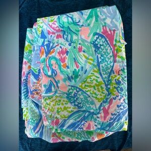 Lilly Pulitzer Mermaid Cove Full Size Sheet Set 2 Pillowcases Like New